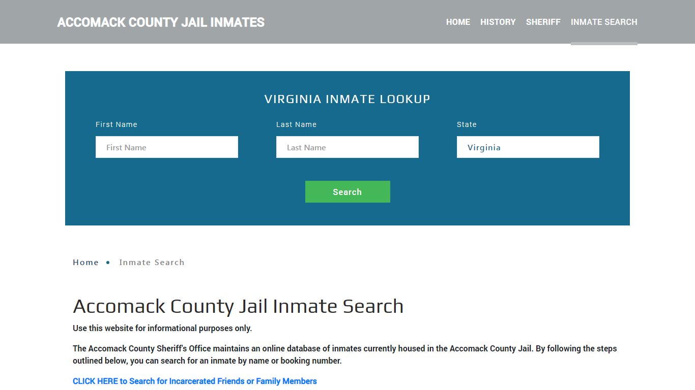 Accomack County, VA Detainee Lookup