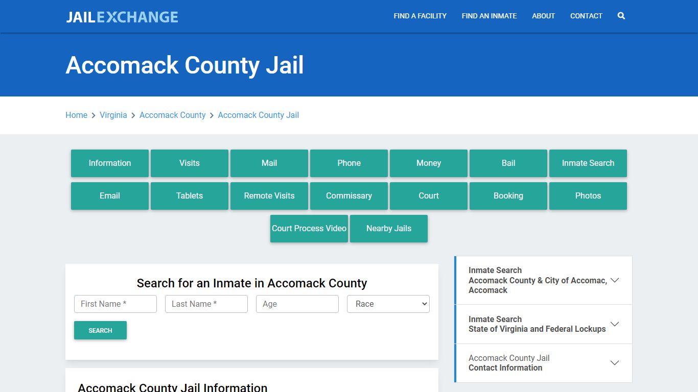 Accomack County Jail Roster Lookup, VA, Inmate Search